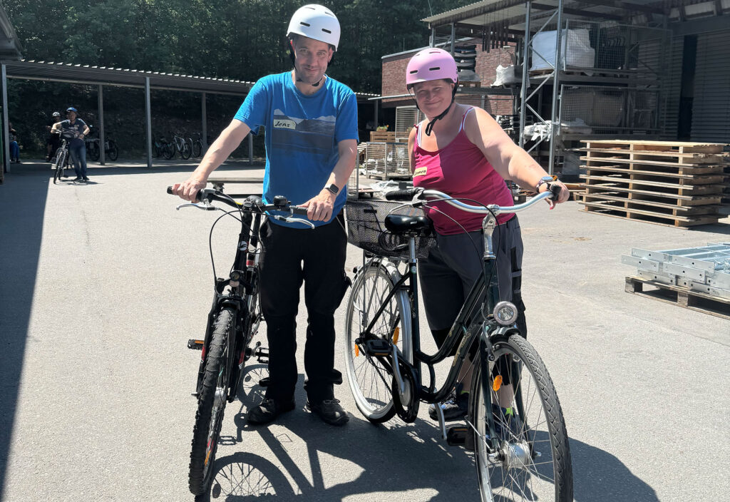 Das Fahrradtraining kam bei allen Teilnehmern gut an.